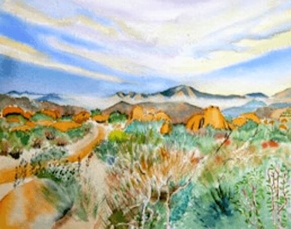 tim barraud watercolors mexico hills