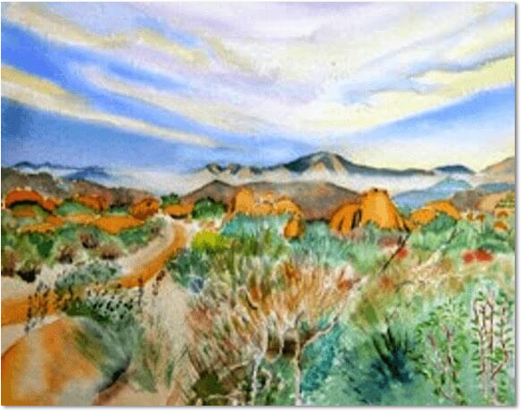 tim barraud watercolors mexico hills