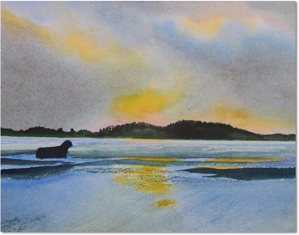 estuary watercolor barraud