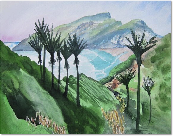tim barraud watercolors Kaihoka new zealand