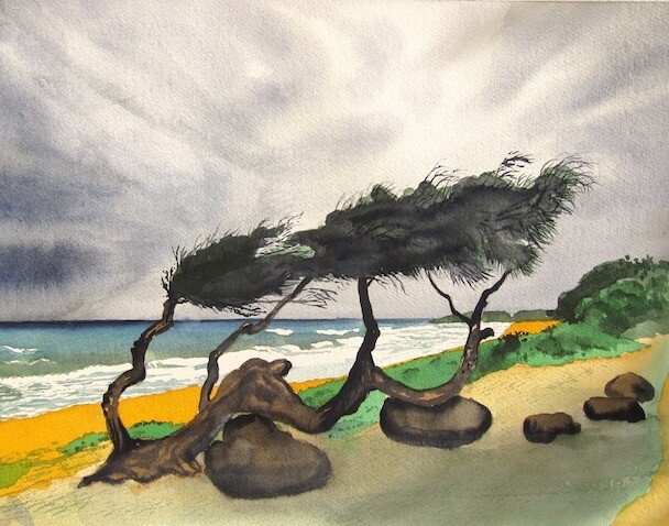 beach hawaii barraud painting