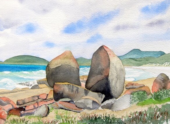 squeaky beach tim barraud watercolors