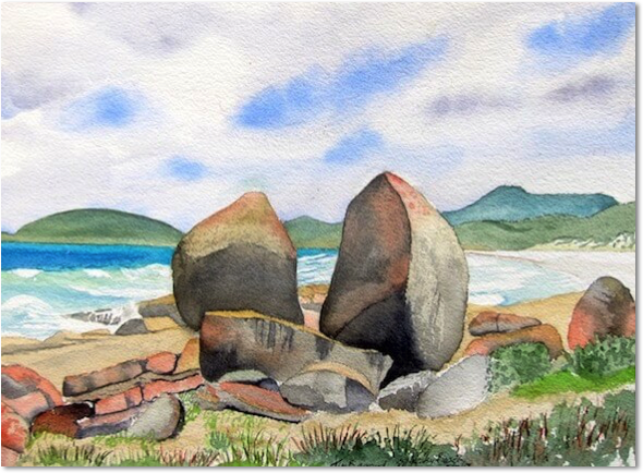 squeaky beach tim barraud watercolors