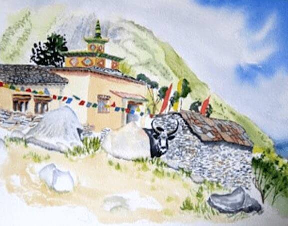 tibetan gompa nepal tim barraud paintings