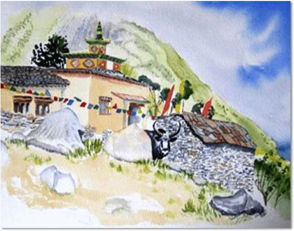 tibetan gompa nepal tim barraud paintings