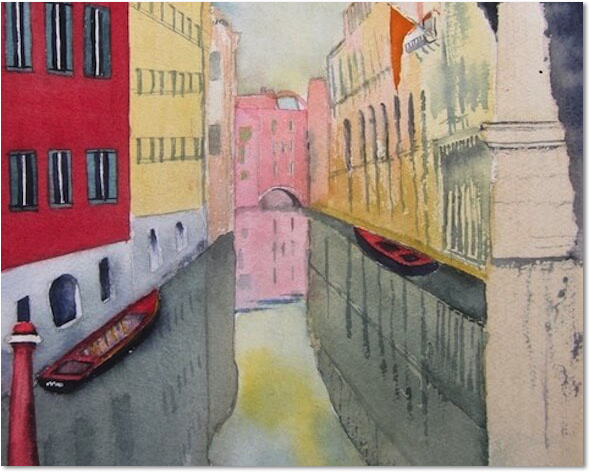 venice canal barraud watercolor