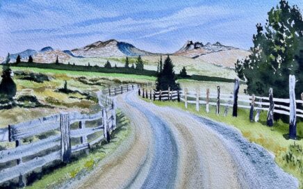 Painter Tim Barraud's watercolor of Country Road.