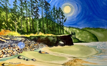 Painter Tim Barraud's watercolor of Oregon Coast I.